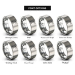 font options for inside engraving on gray hercules light rings