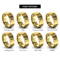 font options for inside engraving on gold heritage trolley rings
