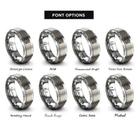 font options for inside engraving on silver heritage trolley rings