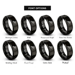 font options for inside engraving on black hex bolt rings