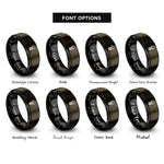 font options for inside engraving on gunmetal & black hex bolt rings