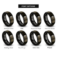font options for inside engraving on gunmetal & black hex bolt rings