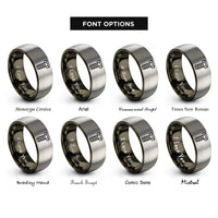 font options for inside engraving on gunmetal & gray hex bolt rings