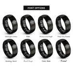 font options for inside engraving on black hex compass rings