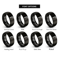 font options for inside engraving on black hex key allen rings