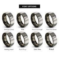 font options for inside engraving on gunmetal & gray hex key allen rings