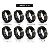 font options for inside engraving on black hex key rings