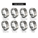 font options for inside engraving on gray hex nut rings