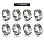 font options for inside engraving on gray hex nut rings