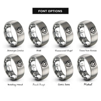 font options for inside engraving on gray hex nut rings
