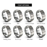 font options for inside engraving on gray hex socket rings