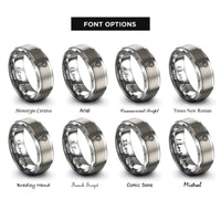 font options for inside engraving on gray hex socket rings