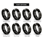 font options for inside engraving on black & grey hi hat cymbals rings