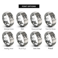 font options for inside engraving on silver hi hat cymbals rings