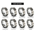font options for inside engraving on gray hi hat cymbals rings