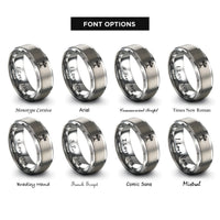font options for inside engraving on gray hi hat cymbals rings