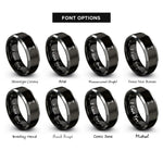 font options for inside engraving on black & silver hi hat stand rings