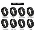 font options for inside engraving on black hi hat stand rings
