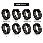 font options for inside engraving on black hi hat stand rings