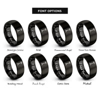 font options for inside engraving on black hi hat stand rings