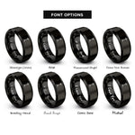 font options for inside engraving on black hi hat stand rings