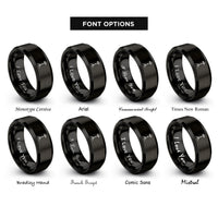 font options for inside engraving on black hi hat stand rings