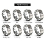 font options for inside engraving on grey hi hat stand rings