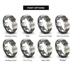 font options for inside engraving on gray hibachi grill rings