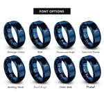 font options for inside engraving on blue hiker moon rings