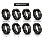 font options for inside engraving on black hill knoll contours rings