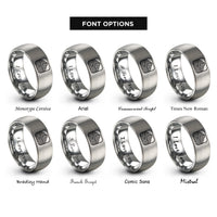 font options for inside engraving on silver hill knoll contours rings