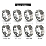 font options for inside engraving on grey himeji castle rings