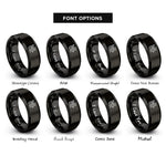 font options for inside engraving on black hippogriff rings