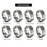 font options for inside engraving on gray hippogriff rings