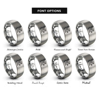 font options for inside engraving on gray hippogriff rings