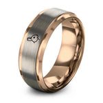 rose gold tungsten netherland dwarf ring