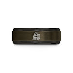 unique present ideas couples – gunmetal & black tungsten steam locomotive wedding band