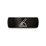 engraved rings for couples – black tungsten angle finder wedding band