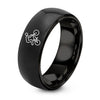 Tailwhip – Tungsten Wedding Band, 8 mm, Black Comfort-Fit Unisex