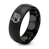 His And Her Engagement Gifts – black tungsten saddle pad ring