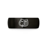 personalized couple jewelry – black tungsten saddle pad wedding band