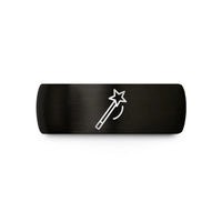 matching wedding bands – black tungsten wand wedding band