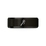 matching wedding bands – black tungsten wand wedding band