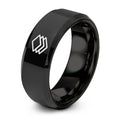 Layers Icon – Tungsten Wedding Band, 8 mm, Black Comfort-Fit Unisex