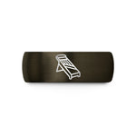 engraved wedding band sets – gunmetal & black tungsten mandoline slicer wedding band