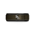 engraved wedding band sets – gunmetal & black tungsten mandoline slicer wedding band