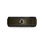 wedding ring sets men – gunmetal & black tungsten broadcast headset wedding band
