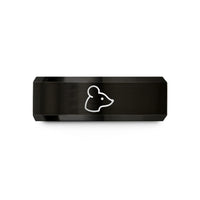 matching couple tungsten bands – black tungsten mouse wedding band