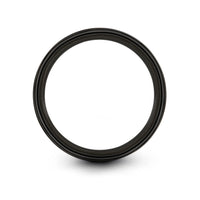 unisex tungsten bands – ant engraving on black & gray tungsten wedding band