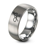 His And Her Gifts – gray tungsten ant ring